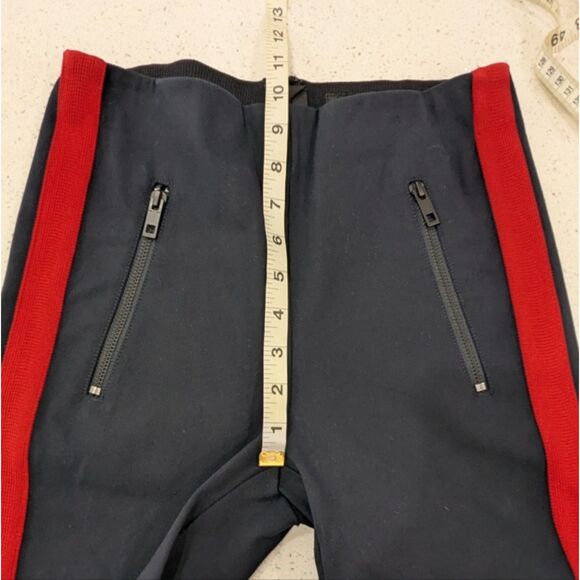 NWOT Rag & Bone Simone Pants Equestrian Stretch Navy Red Zipper Pockets Crop 2 - Picture 6 of 12